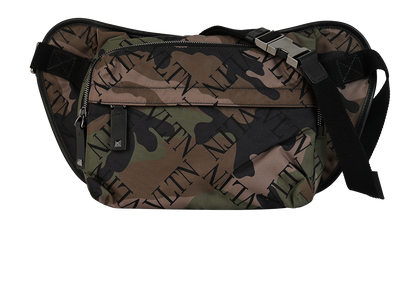 VLTN Belt Bag, &pound;350, Handbags, Green, Nylon, Front view